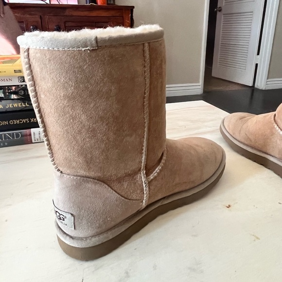 UGG Sheepskin Tan Tall Winter Boots Women’s 8 - Picture 12 of 15